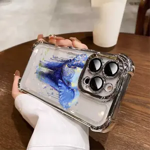 Colors Elephant Phone Case Suitable for iPhone16/15/14/13/12/11 Xs Pro Max Plus electroplated anti drop soft case phone case YC02