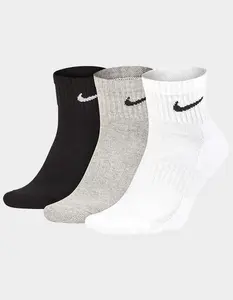 NIKE Everyday Cushioned 3 Pack Ankle Socks NIKE Everyday Cushioned 3 Pack Ankle Socks