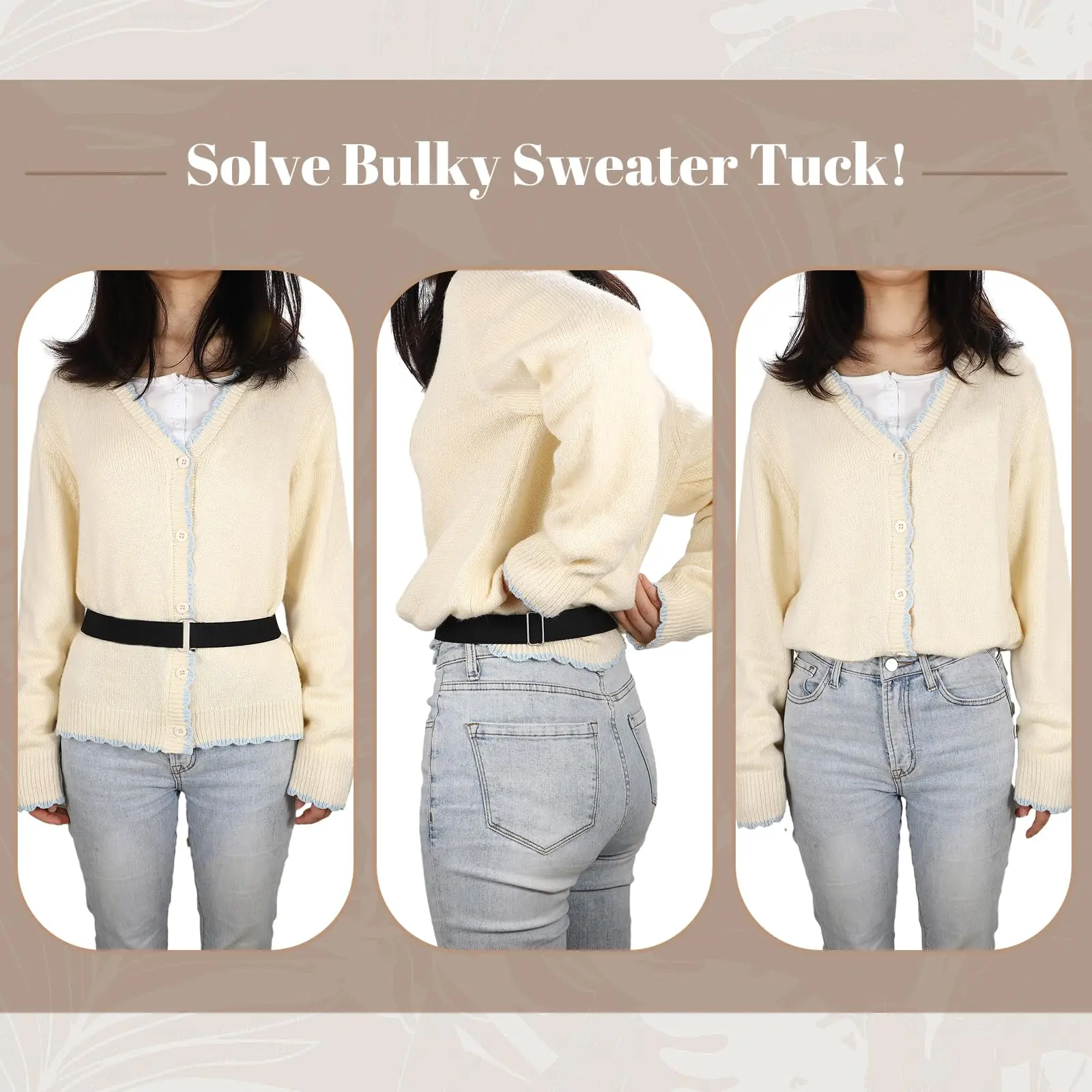 JASGOOD Women No Show Stretch Belt Invisible Elastic Web Strap Belt for Jeans Pants Dresses with Flat Buckle Adjustable Belt Set JASGOOD Women No Show Stretch Belt Invisible Elastic Web Strap Belt for Jeans Pants Dresses with Flat Buckle Adjustable Belt Set