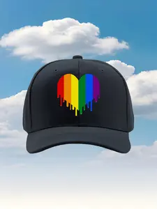 Pride He Visor with Multicolor Dripping y Gay Pride Accessory for Casual 2026 new model Multi Color Unisex Adjustable Classic Baseball Cap - Comfortable Breathable Hat Suitable for Men and Women for