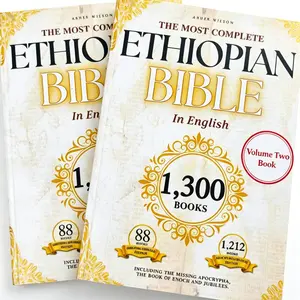 Ethiopian Bible 2-Volume Magnificent Edition Set - Includes 157-Volume English Collection, Lost Apocrypha, Rare Biblical Texts (Religion & Philosophy Book for Office Stationery Gifts)