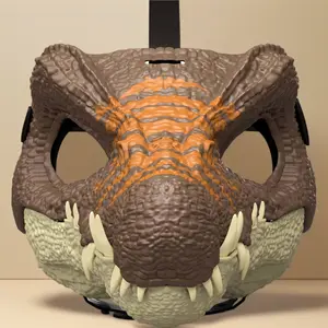 Dinosaur Mask, Movie-Authentic Role-Play Headgear with Openable Jaw, Realistic Texture & Adjustable Strap