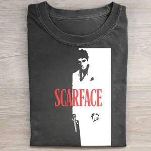 Vintage Scarface Movie Graphic Tee - Tony Montana Shirt - Al Pacino Shirt - Iconic Movie Scene Shirt - Mafia Film Streetwear Casual