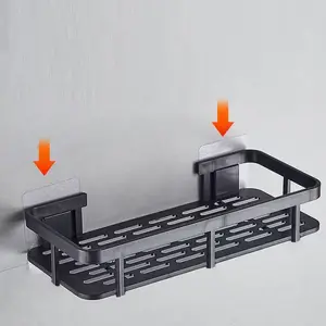 No-Drill Bathroom Wall Mount Storage Rack, Toilet Bath Washroom Sink Organizer, Space-Saving Hanging Shelf for Home Decor