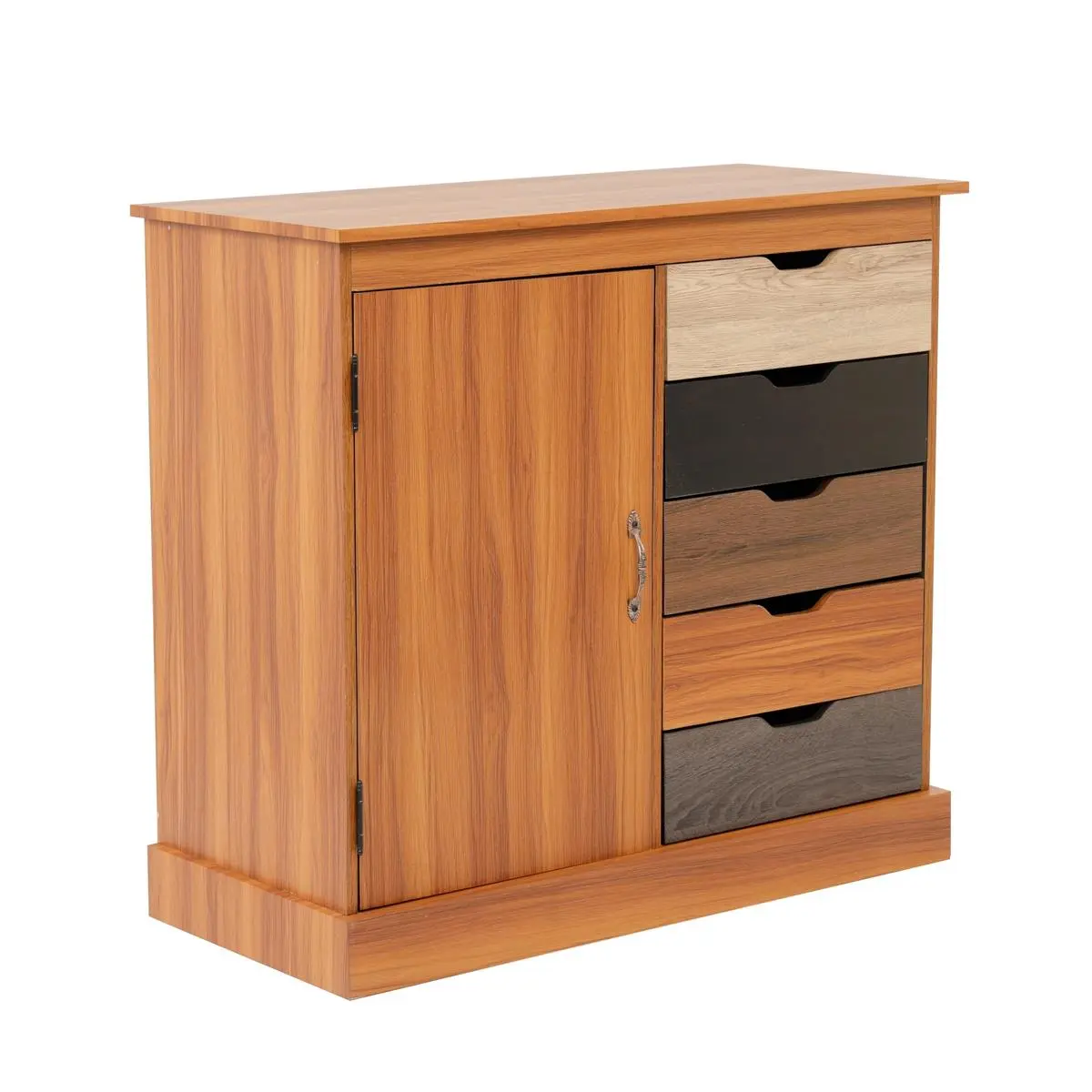 36 x 39.25 x 18 in. OS Home & Office Kylie Five Drawer Cabinet with Swinging Barn Style Door