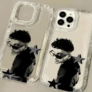 Rapper R-Rauw A-Alejandro Phone Case for iPhone 16 15 14 13 12 11 Pro Max Mini XR XS X 7 8 Plus, Shockproof Air Cushion Soft Tpu Back Cover