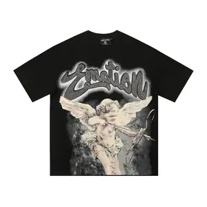 2026 spring and summer new Cupid printing pattern round neck pullover short sleeve men and women the same style