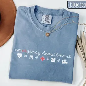 Emergency Department Shirt • Comfort Colors ER Nurse Tee • Emergency Room Tshirt • ER Tech Gift • EMT Ems Work Shirt • Er Nurse Crewneck