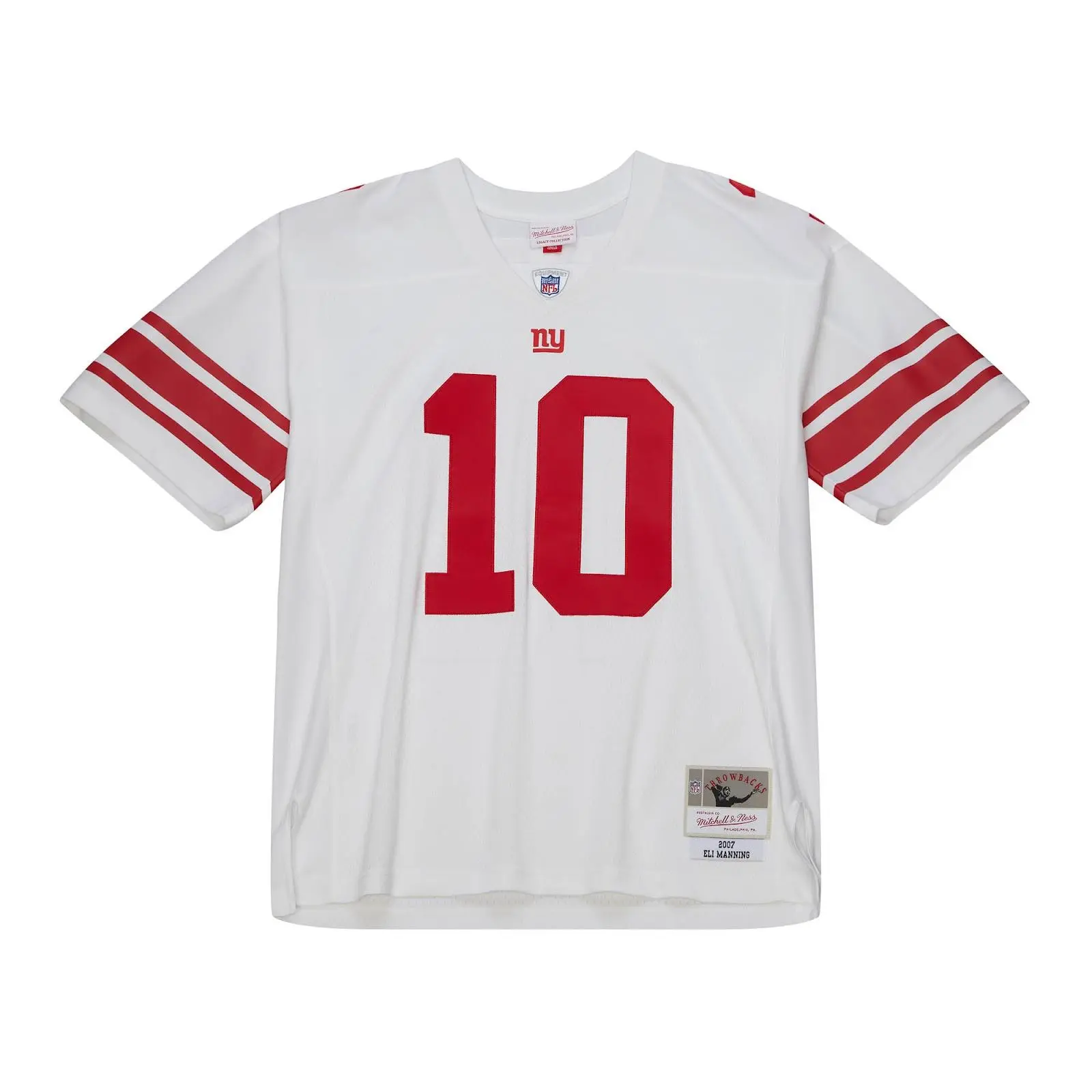 Eli Manning New York Giants White 2007 Legacy Player Jersey NFL Throwback Mitchell & Ness