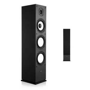 VEVOR Floorstanding Speaker, 2-Way, Floor-Standing Tower Speaker with 1-Inch Tweeter, 6.5-Inch Woofer, 200W Peak Power, 70Hz-20kHz Frequency Response, Durable MDF Enclosure, for Home Audio, Single