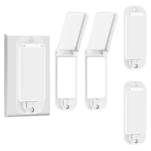 (White,4 Pack) Light  Cover Guard,Light  Plate,ChildProof Wall  Guard Keeps Lights or Switches from Being Accidentally Turned ON or Off, Rocker Style
