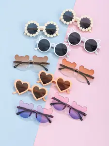 10 Pairs Cute Multi-Style Children Fashion Glasses, Adorable Baby Decoration Glasses for Travel Photography Outdoor Activities