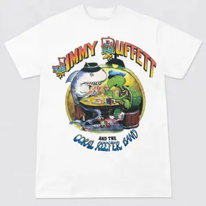 100% cotton, comfortable and stylish, street style, Jimmy Buffett and the Coral Reef Band T-shirt, unisex