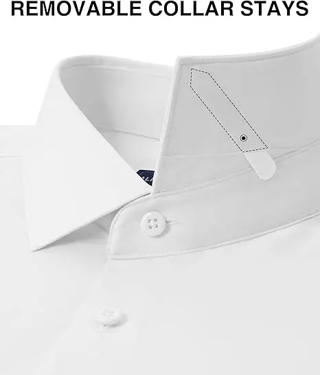 Alimens&Gentle Stain Shield Men's Mulberry Silk Dress Shirt, Long Sleeve Anti-Wrinkle Button Down Daily Men Top Summervibes