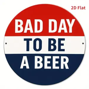 1pc Humorous "Bad Day to Be a Metal" Plaque Sign, Durable 2D Flat Can Destruction Wall Decor, 7.87x7.87 Inches (20cm), Easy to Hang for Home Office, Perfect Gift for Lovers