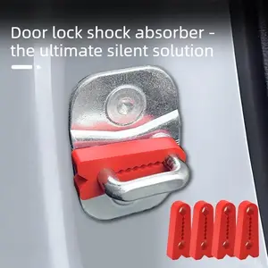 4 PCS Car door shock absorber pad, car anti-collision strip, rearview mirror, bumper rubber strip, thickened shock absorber pad, door closing buffer.