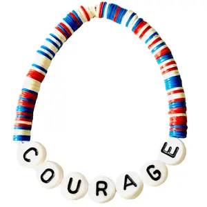 Courage Vulcanite Word Bracelet