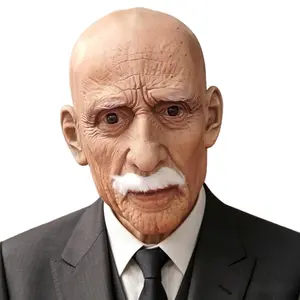 Bald Geezer Mask, Old Man Mask, Funny Man Face Cover, Realistic Mask, Halloween Party Supplies, Masquerade Props, Roleplay Ornament, Party Photo Prop