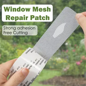Screen repair tape, gray adhesive screen repair strip, durable fiberglass mesh tape, used for repairing window and door screens (5* 200cm )