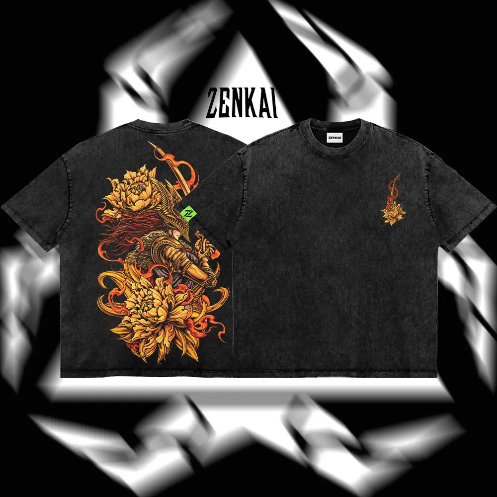 [ZenKai] MALENIA SCARLET LIMITED - Elden Ring Game Edition Double Printed Oversize Lightweight Acid Washed Tee Hoodie, Ens, RPG Game Graphic Hoodie, Streetwear Hoodie Unisex Oversize Gift for RPG Game Loverslden Ring Fan shirts