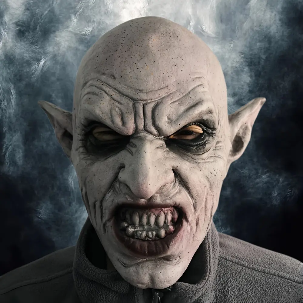 Nosferatu Vampire Mask, Realistic Scary Vampire Full Head Mask, Creepy Latex Mask for Adults, Halloween Cosplay, Haunted House & Horror Party,Handcrafted,Glow,Mini,the,Vintage,Resin,Rechargeable,miniature,custom