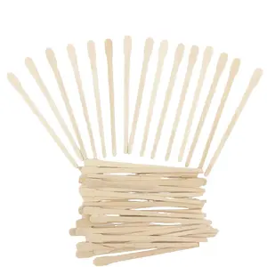 Women's Wooden Depilatory Sticks Disposable Waxing Spatulas Facial Eyebrow Hair Removal Beauty Tool Set of 300 Pieces