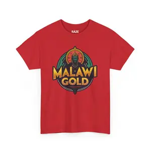 Malawi Gold - Unique Cannabis Strain Graphic T-Shirt - 100% US Cotton, Unisex, Multiple Colors & Sizes