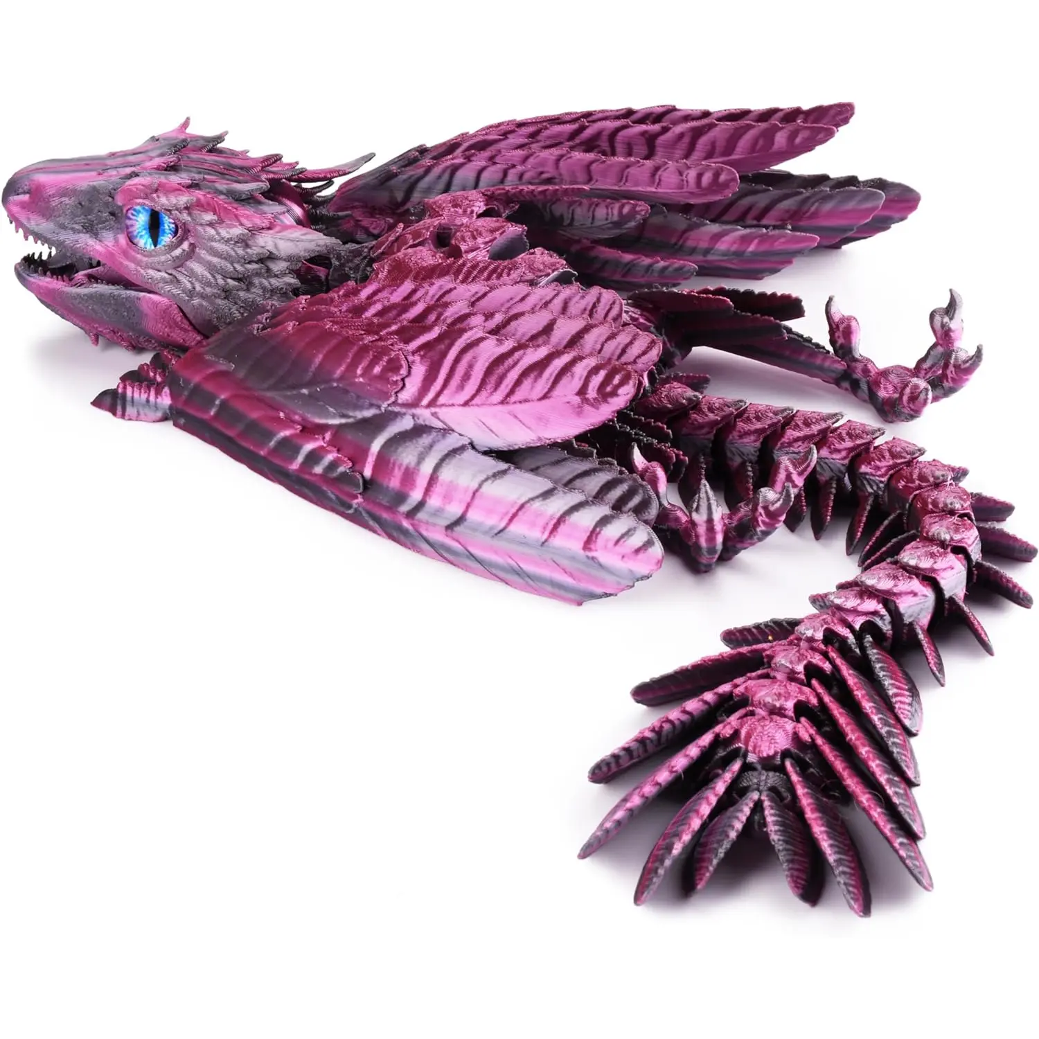 Feathered Wyvern Dragon, 3D Printed Dragon, Fidget Dragon, Bedroom Desk Ornament, Desktop Pet, Unique Gift Idea For Fantasy Lovers