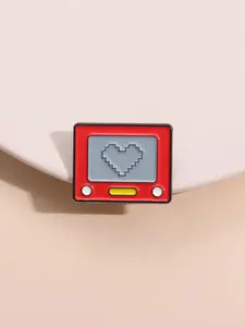 Cartoon Cute Love Heart Pattern Game Machine Enamel Pin, Cute Brooch, Fashion Accessories for Women & Men, Trendy All-match & Exquisite Brooch for Birthday Gift, Valentine's Day, Gift