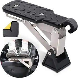 Car Door Step, Universal Fit Door Step for Car Roof Access, Adjustable Stand Pedal for Door Latch, Supports Both Feet, Roof Rack Accessories for Most Car, SUV, Vehicles