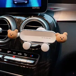 Cute Cartoon Car Mobile Phone Bracket Creative Rabbit Car Air Outlet Clip Mount Phone Navigation Fixed Support Bracket Holder KJOY