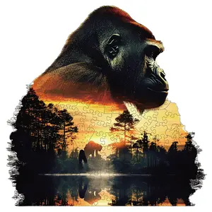 Gorilla Forest Wooden Puzzle, High Difficulty Toy, Adult Focus Training, Halloween Christmas Birthday Gift, Home Decor