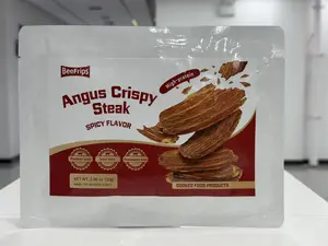 Grain-Fed Angus Beef Crisps Variety Pack (Spicy, Cumin, Original) - 54.5g Protein per 100g, Clean Ingredient, 0 Additives, Keto & Carnivore Friendly, High Protein Gym Snack, Jerky Alternative