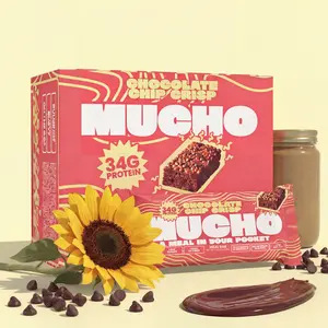 Mucho High Protein Meal Replacement Bars - High Fiber, Low Sugar Protein Bars for Bulking and On The Go Nutrition - Seed Oil, Soy and Gluten Free Nut Free Snacks