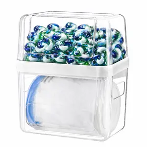 AIR U 3 in 1 Trash Bag Laundry Pods & Dishwasher Tablets Organizer Clear Acrylic Storage Box Never Clutter Your Under Sink Again Valentine's Day Gift