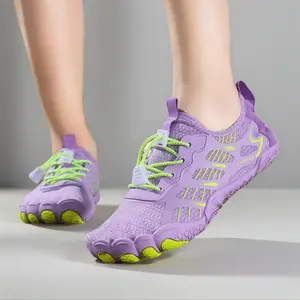 Women's lightweight sports shoes, outdoor zero-drop barefoot shoes, gym training yoga shoes, men's and women's fashionable large-sized thin-soled wading shoes, quick-drying and anti-slip couple beach diving and canyoning shoes