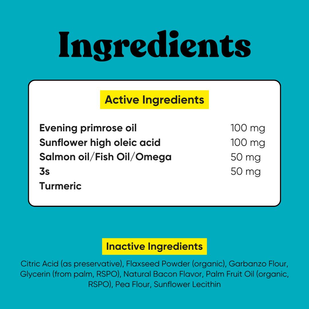 Embark Allergy - Relief for Itchy Skin, Healthy Fur & Coat Care for Dogs - Vet-Backed, Omega & Turmeric Soft Chews