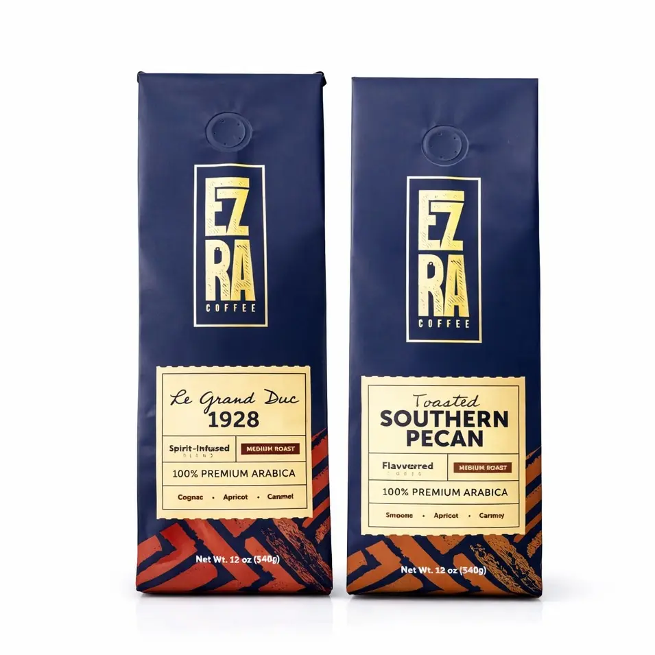 Ezra Coffee Bundle - Le Grand Duc and Southern Pecan - Premium Arabica Ground Coffee - 12oz