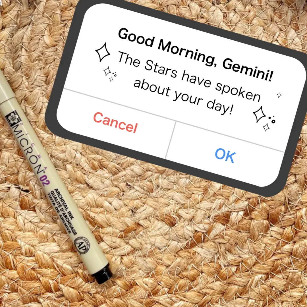 Good Morning Gemini Zodiac Academy Atlas Sticker | Add Your Own Star Sign | Cute Bookish Kindle Stickers