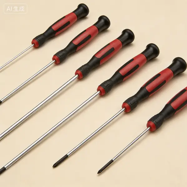 Professional 6-Piece Long Electronics Screwdriver Set with Swivel-Head and Magnetic Tips, Variety of Slotted and Phillips Sizes, Precision Steel Shaft, Reusable Hand Tool Kit for Repair
