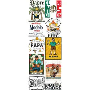 Dia de Los Padres Gangsheet DTF Heat Transfers, Specialty DIY Supplies Ideal for Gifts, DIY Projects