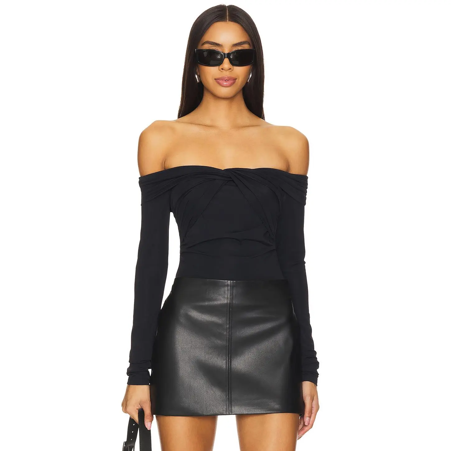 superdown Jillian Bodysuit in Black
