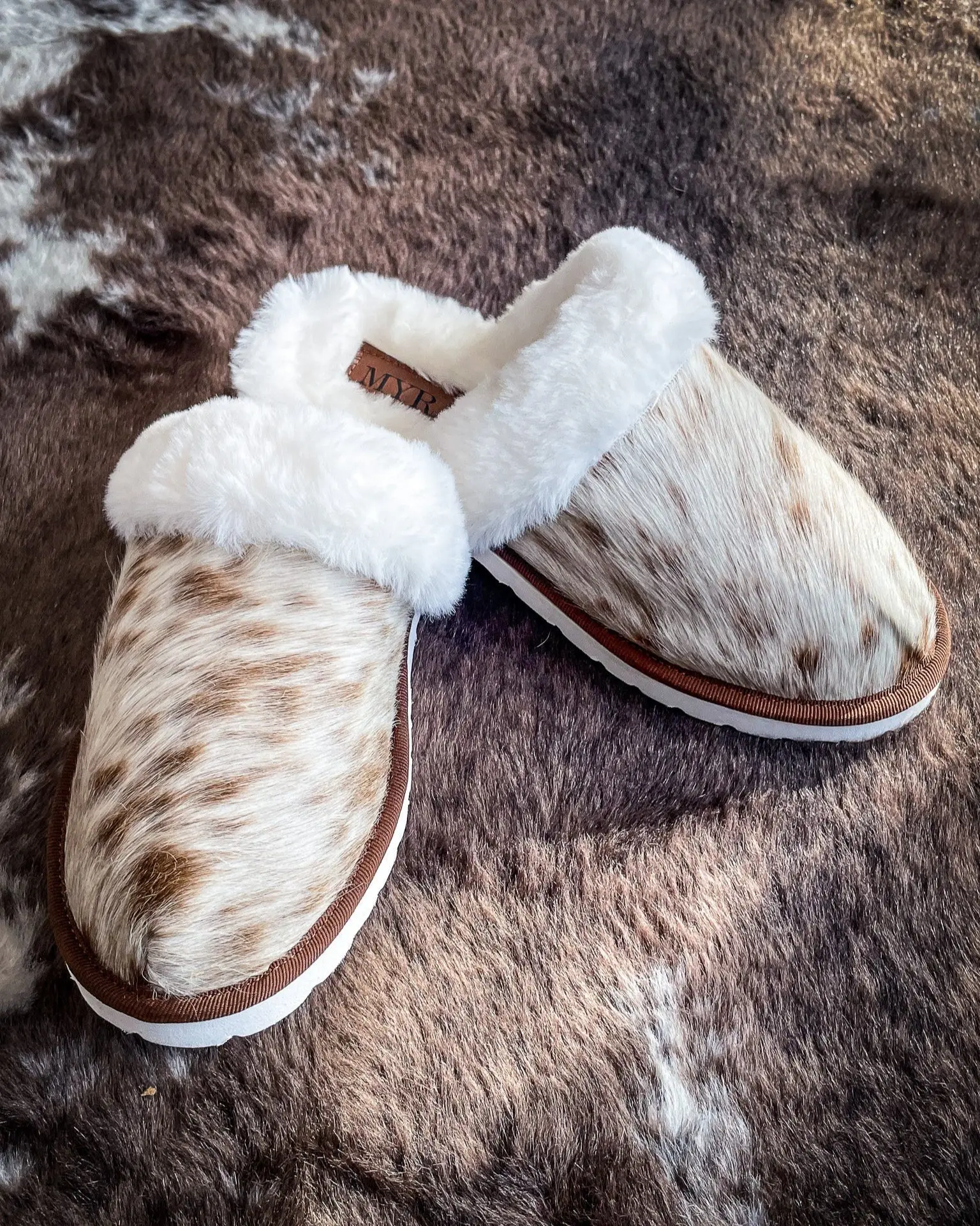 Myra Bag Women's Fluffy Fur Slide Footwear, Homey Scuff Slippers