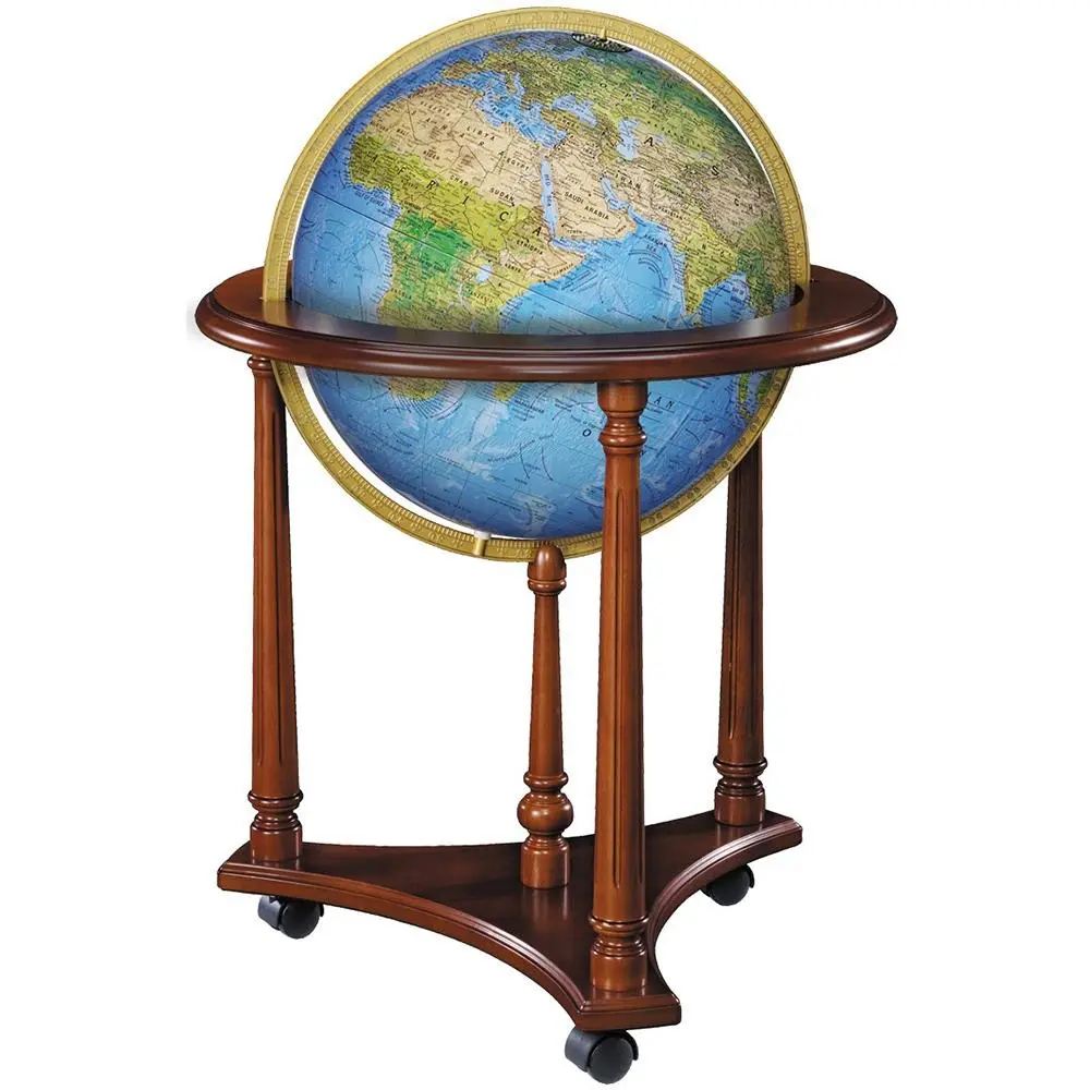 Replogle Lafayette Floor Standing Illuminated World Globe with Blue Oceans