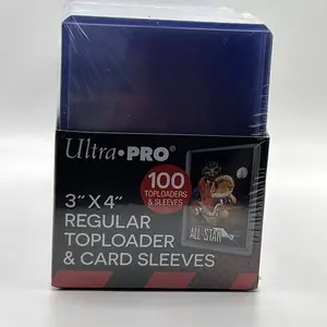 Ultra Pro Regular Toploaders 35pt - 1 Pack of 100, 100 Total Toploaders with Penny Sleeves
