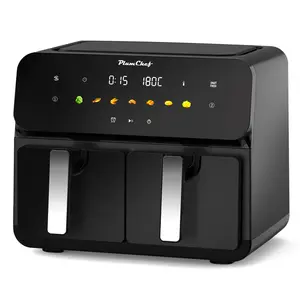 10QT Total Capacity Digital Air Fryer - 2×5QT Dual Baskets with SyncCook & Touch Control, 1700W Rapid Airflow, 180-400°F, 35% Faster Healthy Cooking, Family Size for 4-6, Dishwasher-Safe Countertop Kitchen Appliance