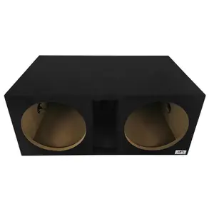 Elite Audio EBOX-SVD15SPL Dual 15” Subwoofer Enclosure - Plush OEM Carpet, 35Hz Tuned Mega Port, 1” MDF Heavy-Duty Construction, Pro-Tuned Ports, High-Current Spring Terminals for Powerful SPL Bass & Superior Sound Quality