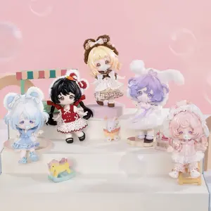 Sweet Cream Dream Puff Series Blind Box BJD Doll – 1/12 Scale Poseable Action Figure, Dress-Up Changeable Outfit Collectible Display Toy