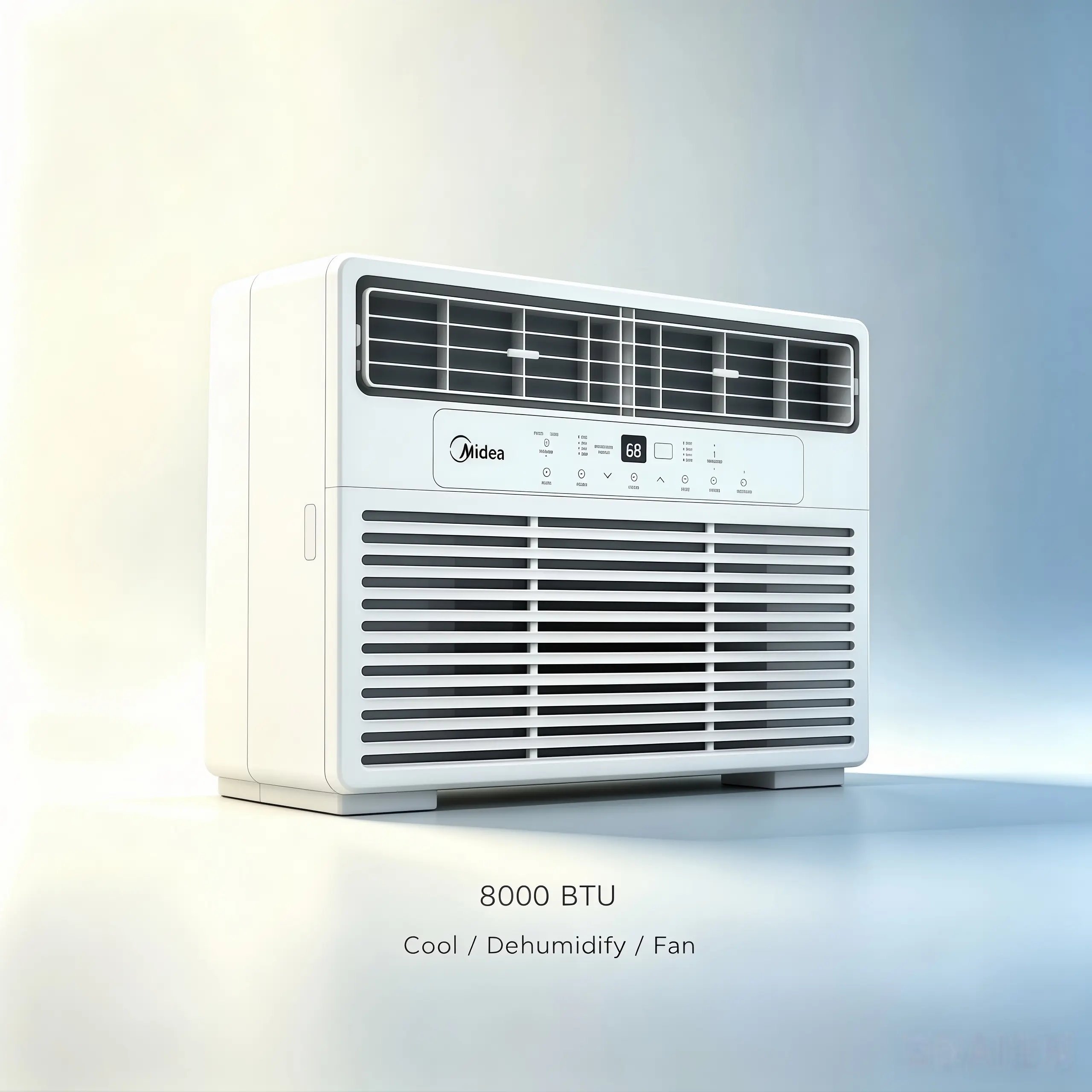 Like-New Midea 8000 BTU Smart Window Air Conditioner - 3-in-1 Cool, Dehumidifier & Fan, Cools Up to 350 Sq.Ft, Smart App, Voice & Remote Control, Energy-Saving for Bedroom, Living Room