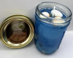 LRO Candle Co Gingerbread scented 8 Oz Candle in Glass Jar with Lid